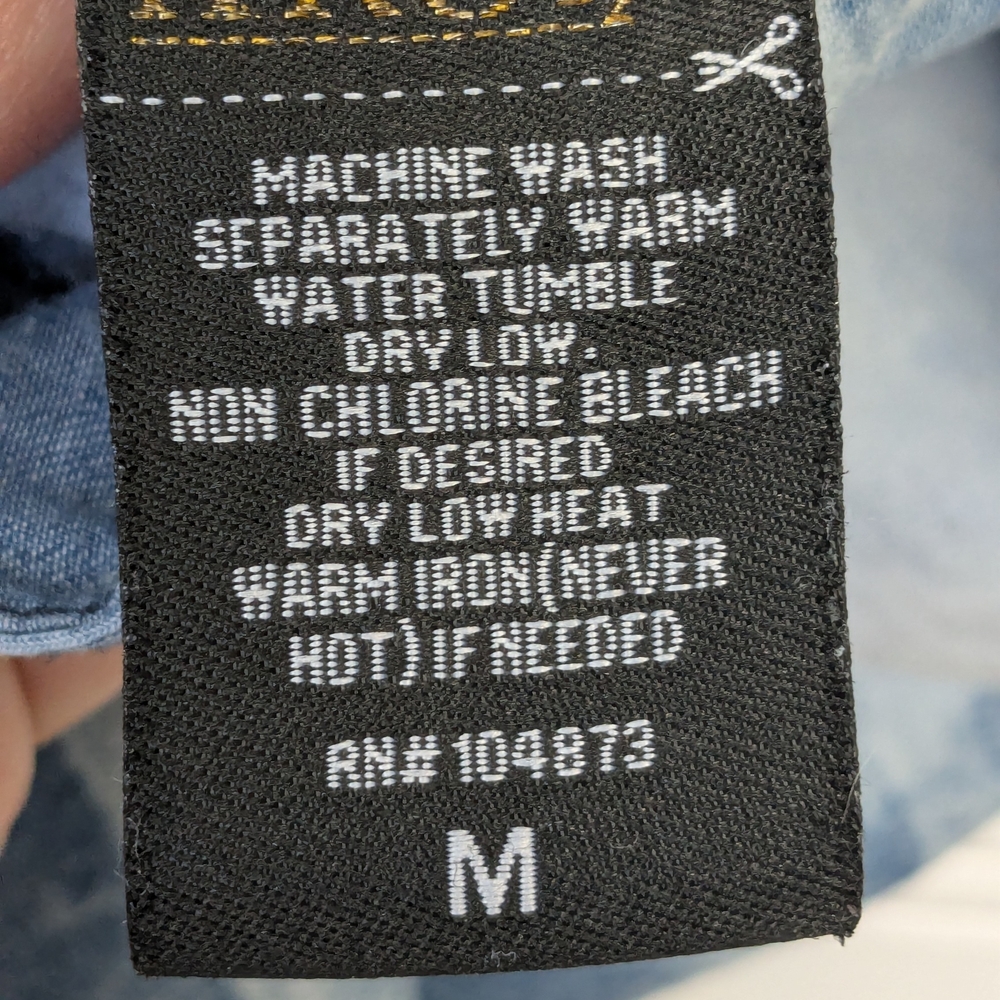 Kroix Denim Lightweight Bleached Tie Dyed Shirtdress M - Picture 10 of 11